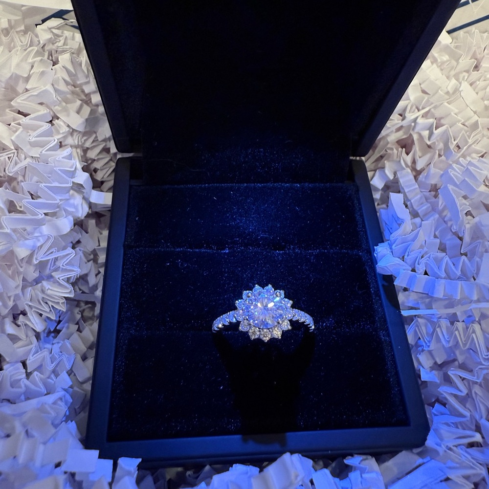 Elegant Silver Floral Ring